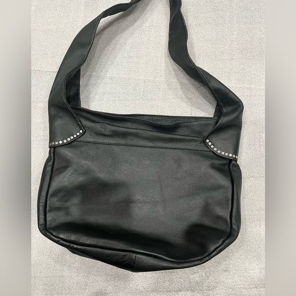 ❤️Host Picks❤️VTG Brettons Black Tooled Leather Shoulder Bag Textured Knot - Picture 9 of 9